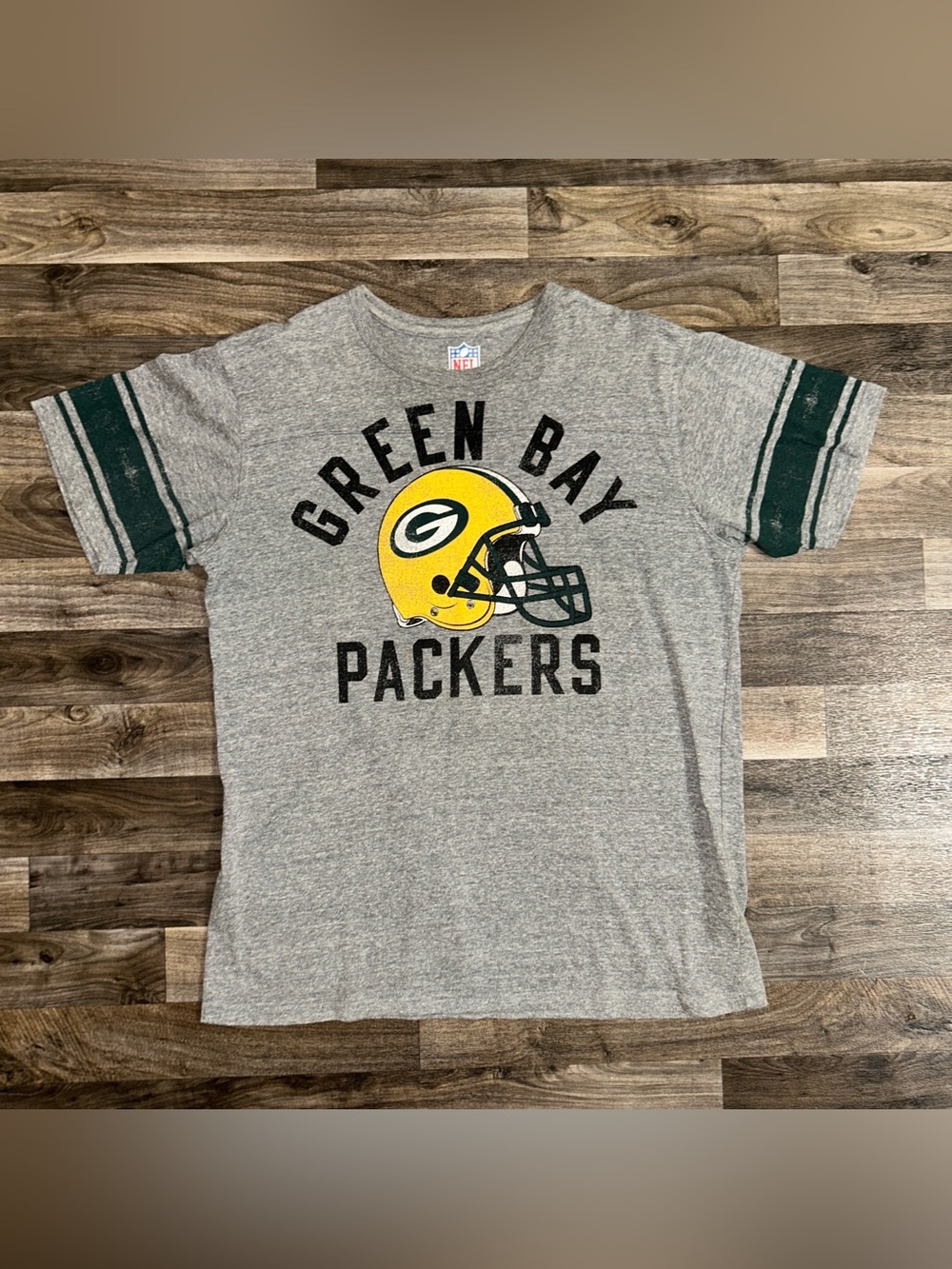 NFL Green Bay Packers Gray Graphic Short Sleeve T-Shirt XL